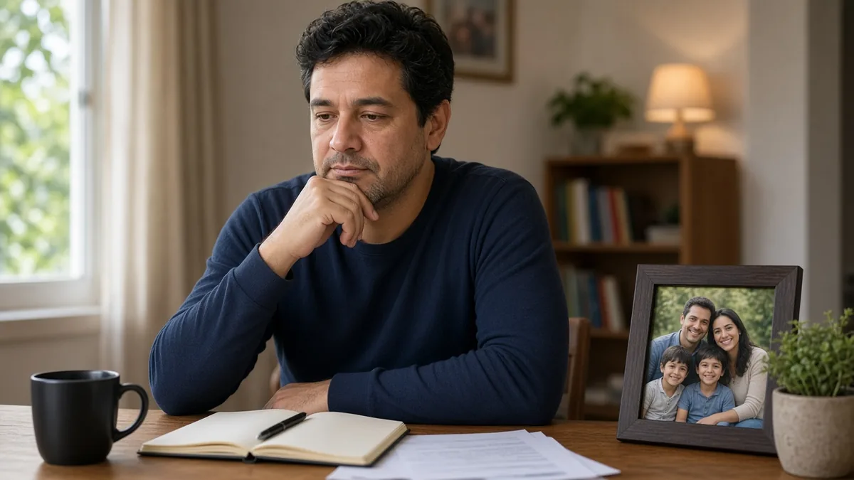 Pessoa revisando prioridades / família.