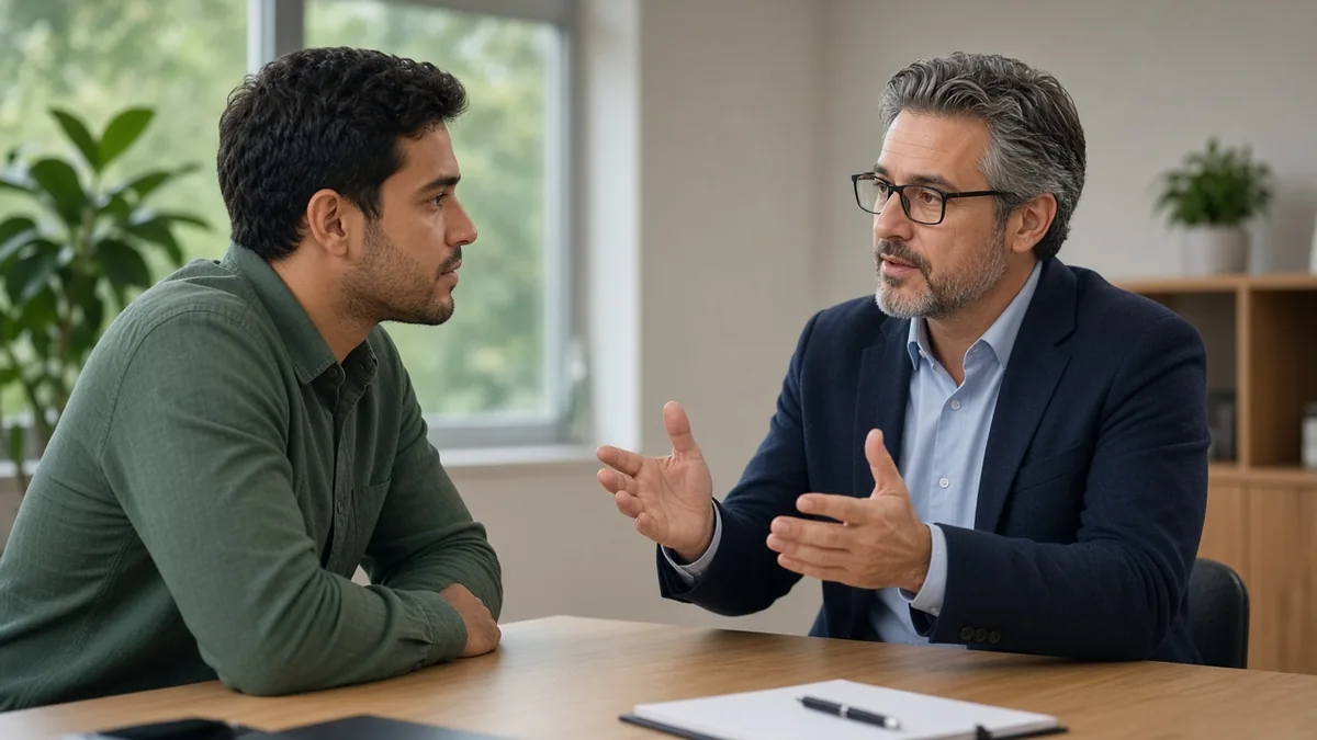 Colaborador sendo atendido com clareza.