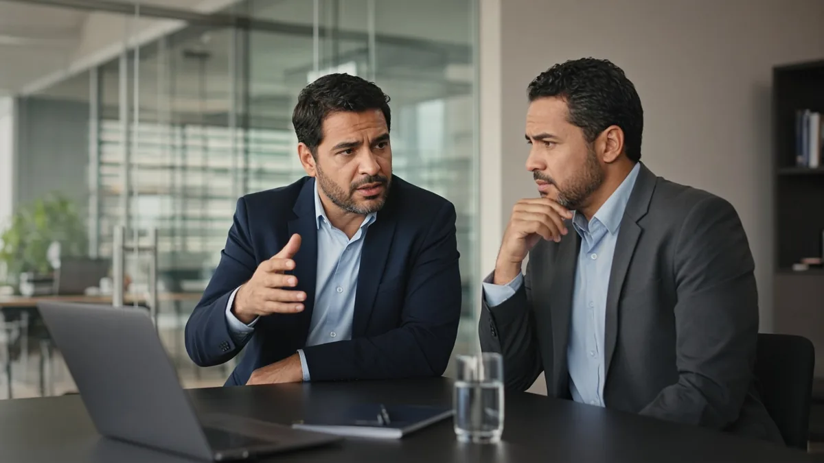 Sócios em reunião / empresa.