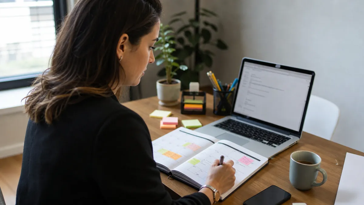 RH preparando comunicação / calendário